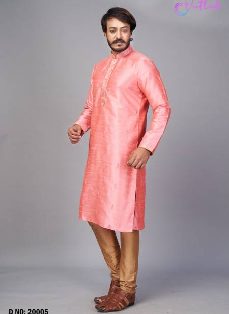 Pink Colour New Fancy Designer Party And Function Wear Traditional Jacquard Silk Kurta Churidar Pajama Redymade Latest Collection 20005